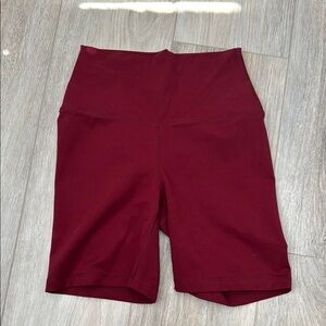 Yogalicious Red Bike Shorts High-Waisted Athletic